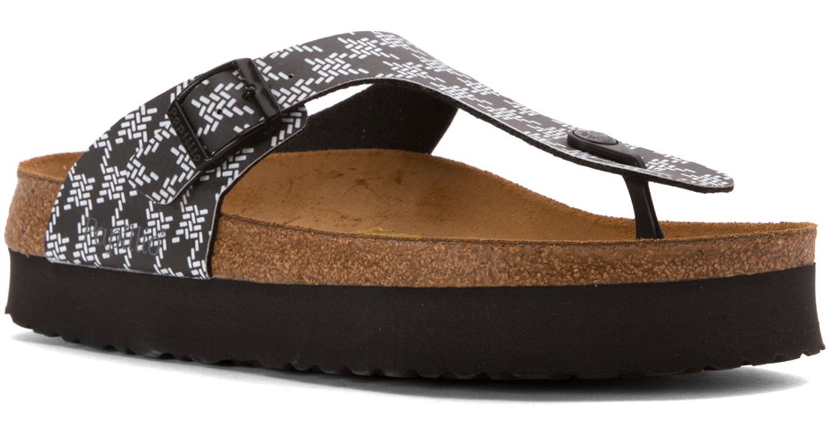 birkenstock gizeh platform black